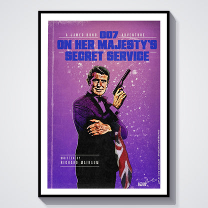 Flex Designs Poster On Her Majestys Secret Service Minimalist 8 x 10" Home Goods - Movie 1969 Movie Poster