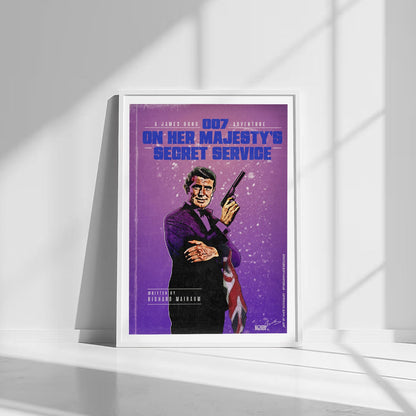 Flex Designs Poster On Her Majestys Secret Service Minimalist 8 x 10" Home Goods - Movie 1969 Movie Poster