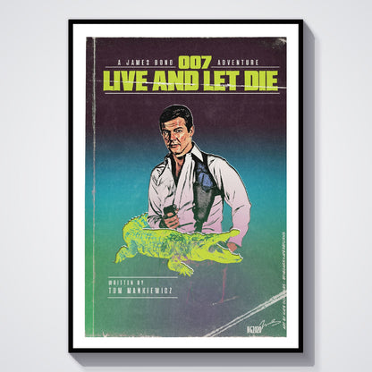 Flex Designs Poster Live and Let Die Minimalist 8 x 10" Home Goods - Movie 1973 Movie Poster