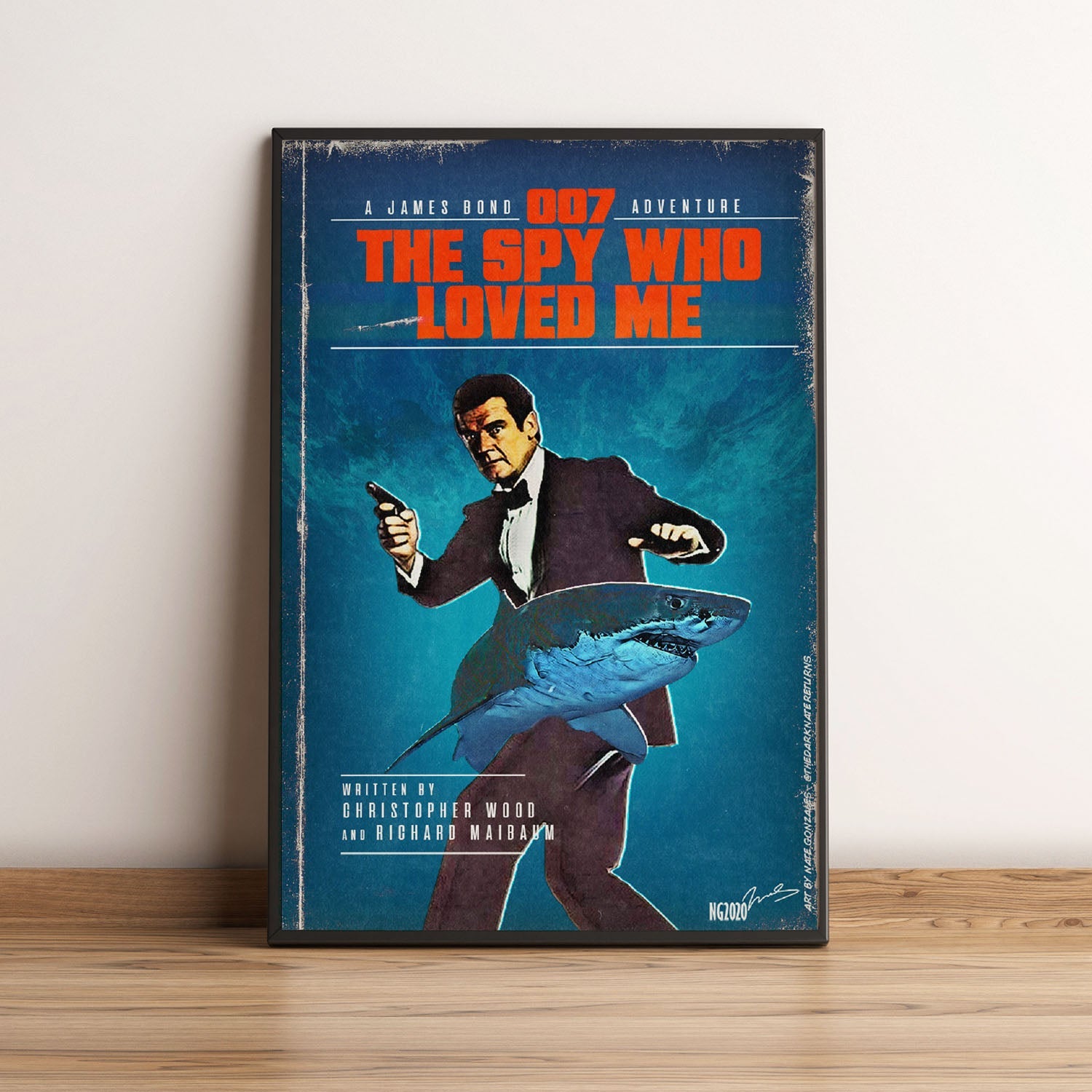 Flex Designs Poster The Spy Who Loved Me Minimalist 5 x 7" Home Goods - Movie 1977 Movie Poster