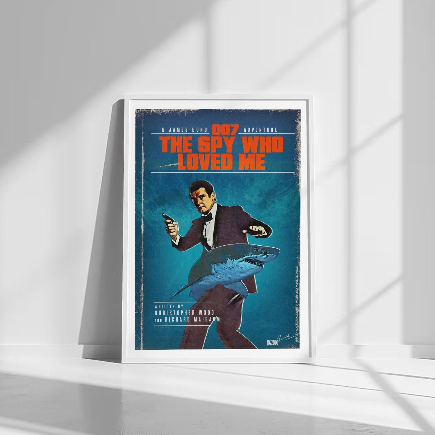 Flex Designs Poster The Spy Who Loved Me Minimalist 8 x 10" Home Goods - Movie 1977 Movie Poster