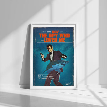Flex Designs Poster The Spy Who Loved Me Minimalist 8 x 10" Home Goods - Movie 1977 Movie Poster