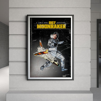 Flex Designs Poster Moonraker Minimalist 8 x 10" Home Goods - Movie 1979 Movie Poster
