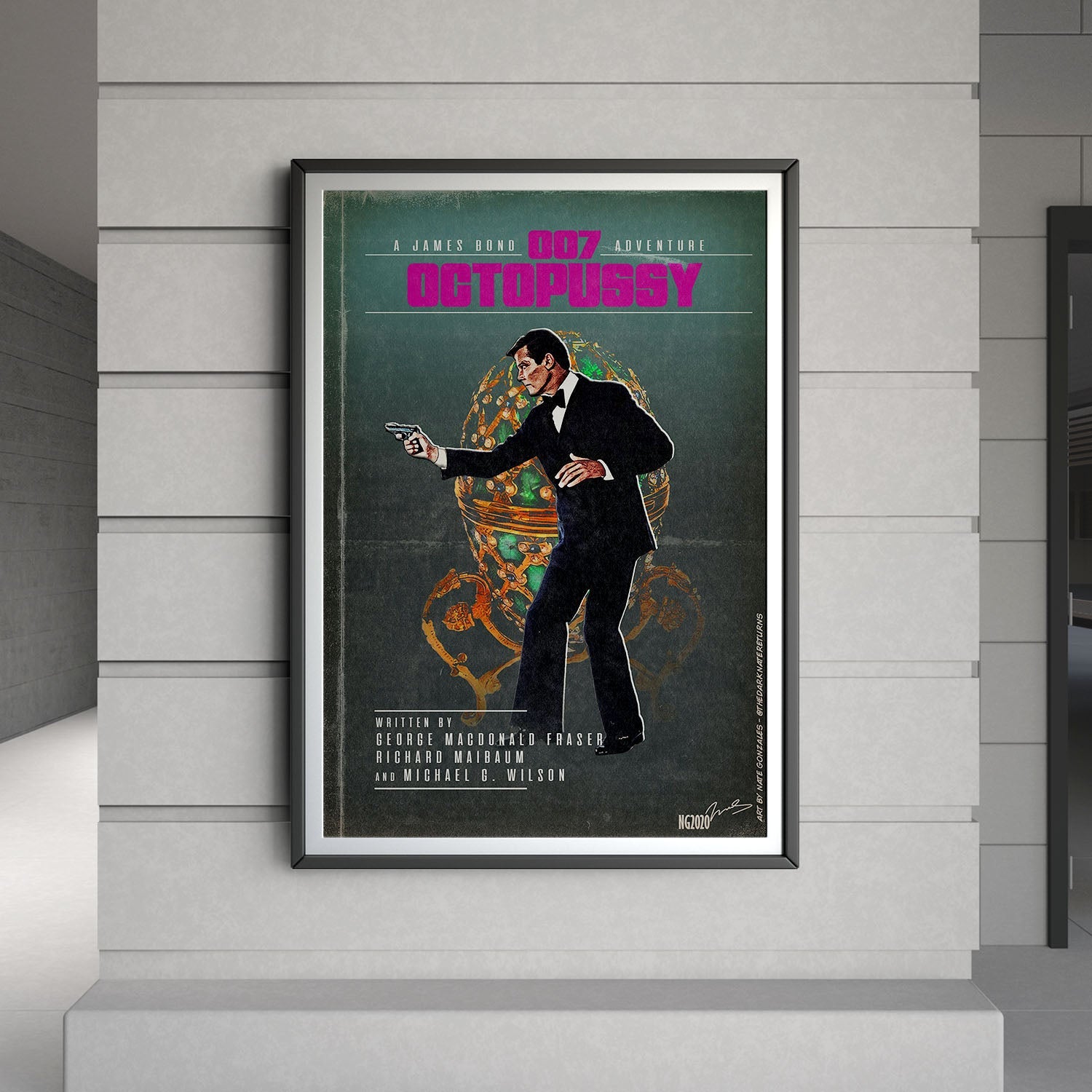 Flex Designs Poster Octopussy Minimalist 8 x 10" Home Goods - Movie 1983 Movie Poster