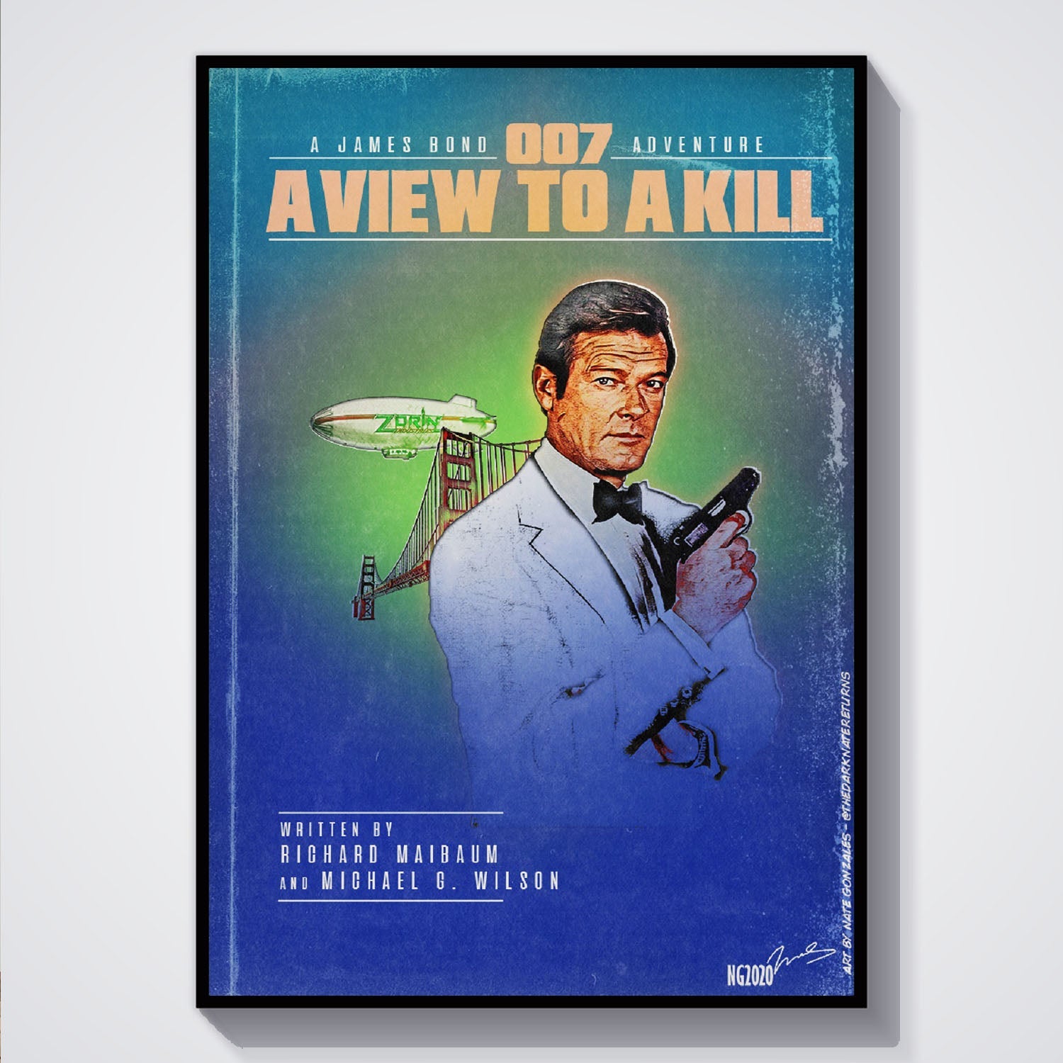 Flex Designs Poster A View to a Kill Minimalist 5 x 7" Home Goods - Movie 1985 Movie Poster