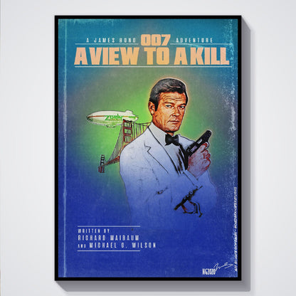 Flex Designs Poster A View to a Kill Minimalist 5 x 7" Home Goods - Movie 1985 Movie Poster