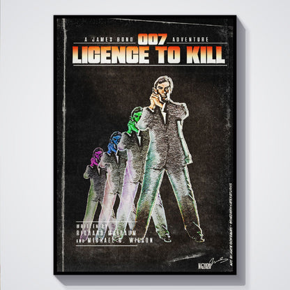 Flex Designs Poster Licence to Kill Minimalist 5 x 7" Home Goods - Movie 1989 Movie Poster