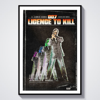 Flex Designs Poster Licence to Kill Minimalist 8 x 10" Home Goods - Movie 1989 Movie Poster