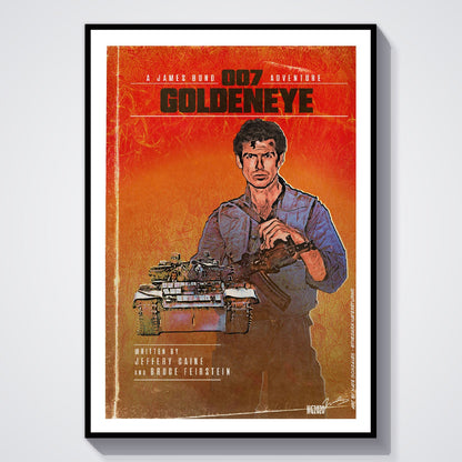 Flex Designs Poster GoldenEye Minimalist 8 x 10" Home Goods - Movie 1995 Movie Poster