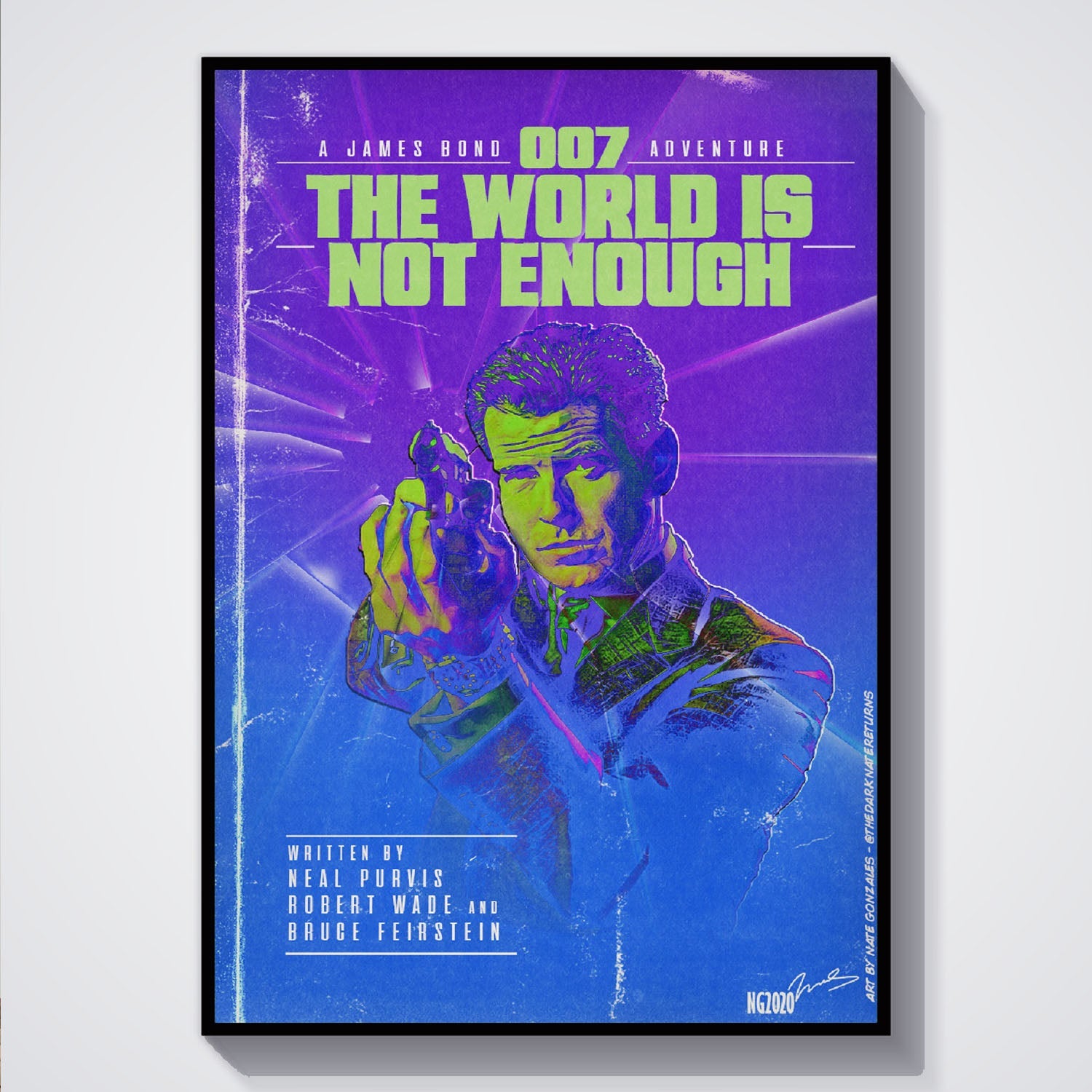 Flex Designs Poster The World Is Not Enough Minimalist 5 x 7" Home Goods - Movie 1999 Movie Poster