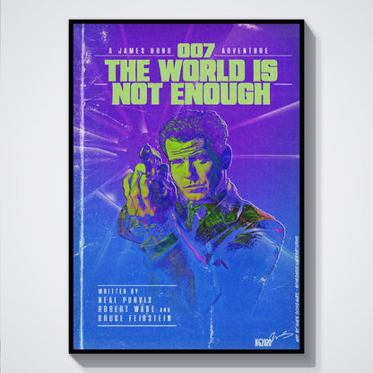 Flex Designs Poster The World Is Not Enough Minimalist 5 x 7" Home Goods - Movie 1999 Movie Poster