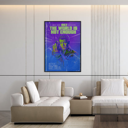 Flex Designs Poster The World Is Not Enough Minimalist 5 x 7" Home Goods - Movie 1999 Movie Poster