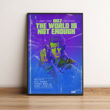 Flex Designs Poster The World Is Not Enough Minimalist 5 x 7" Home Goods - Movie 1999 Movie Poster