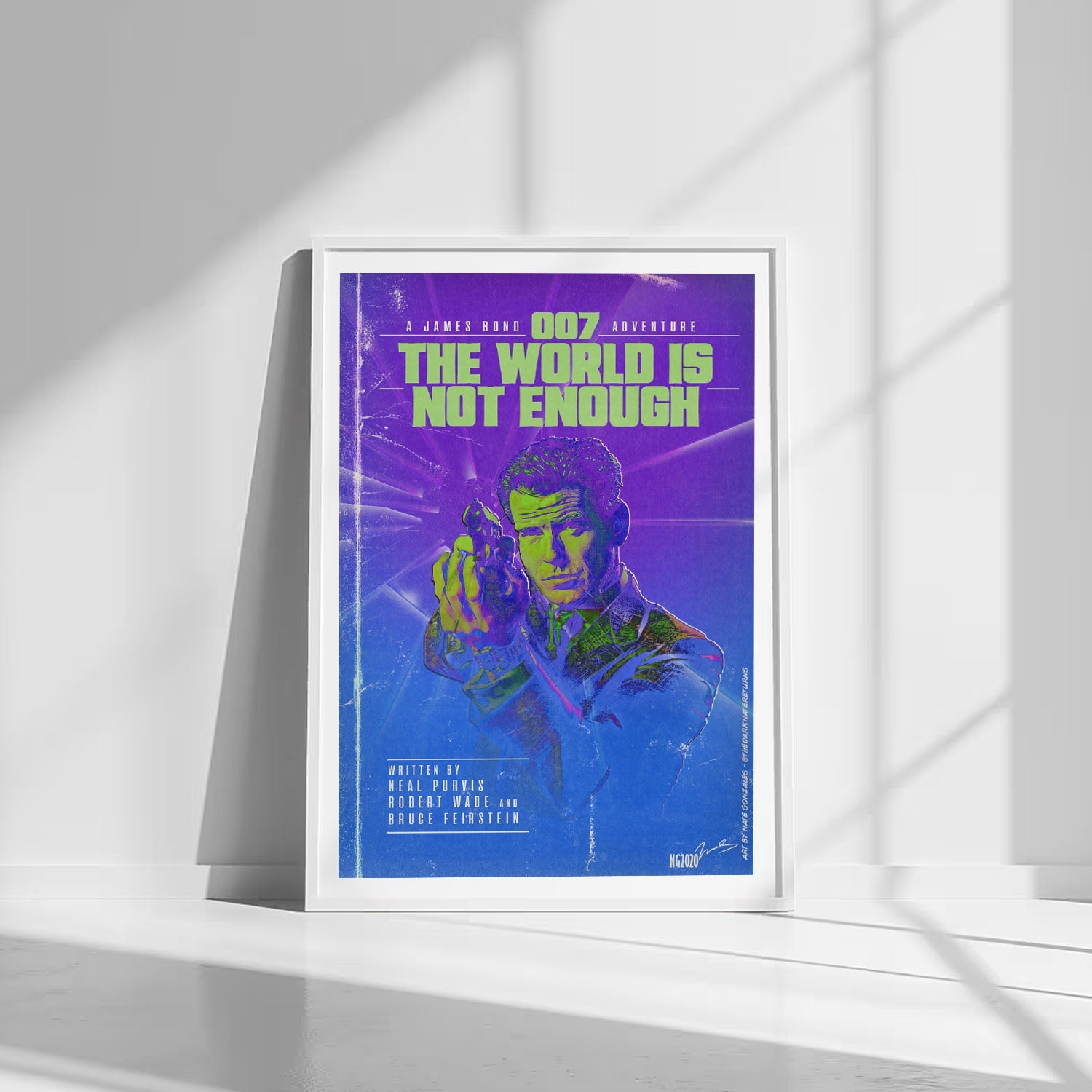 Flex Designs Poster The World Is Not Enough Minimalist 8 x 10" Home Goods - Movie 1999 Movie Poster
