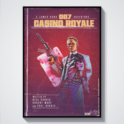 Flex Designs Poster Casino Royale Minimalist 5 x 7" Home Goods - Movie 2006 Movie Poster