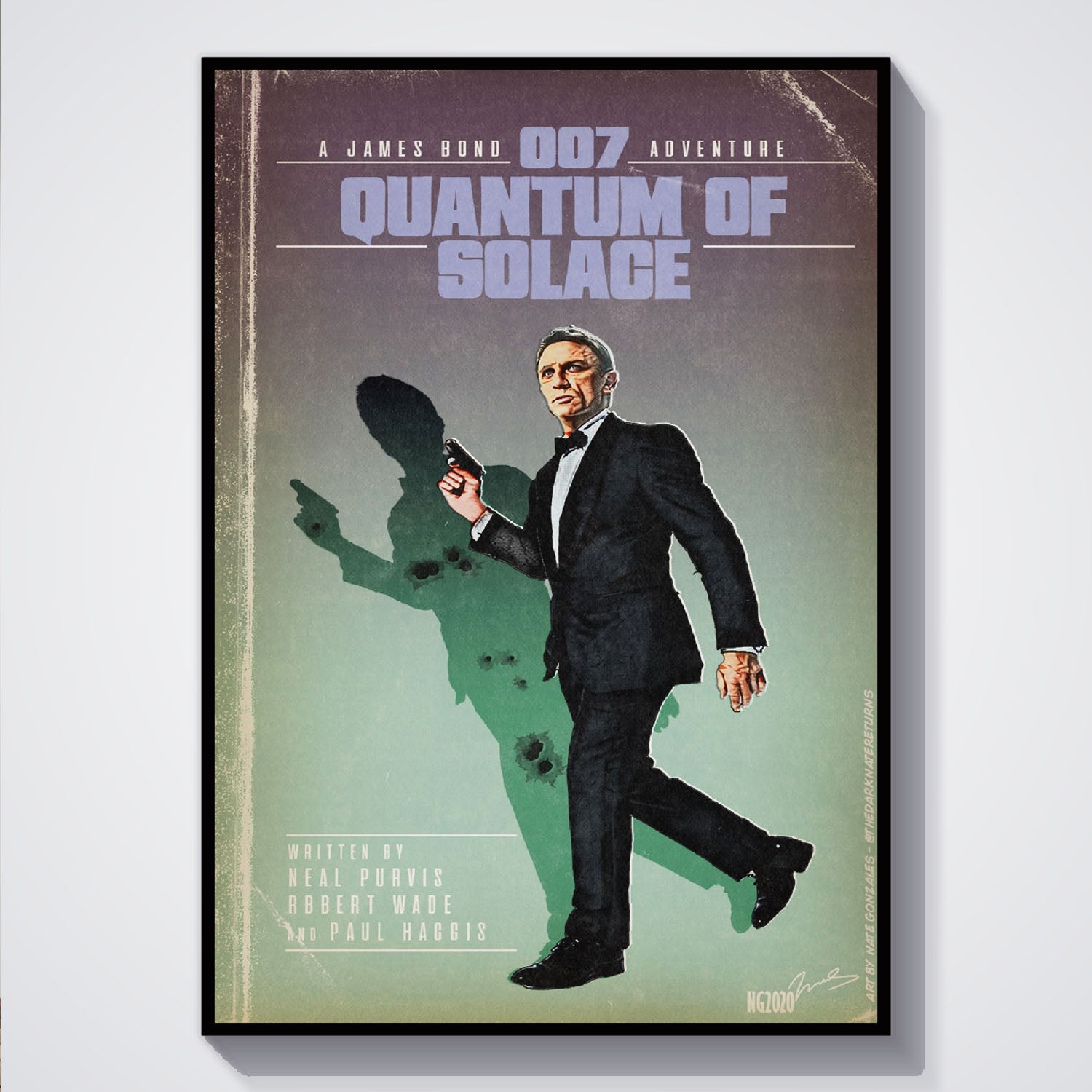 Flex Designs Poster Quantum of Solace Minimalist 5 x 7" Home Goods - Movie 2008 Movie Poster