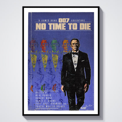 Flex Designs Poster No Time to Die Minimalist 8 x 10" Home Goods - Movie 2021 Movie Poster