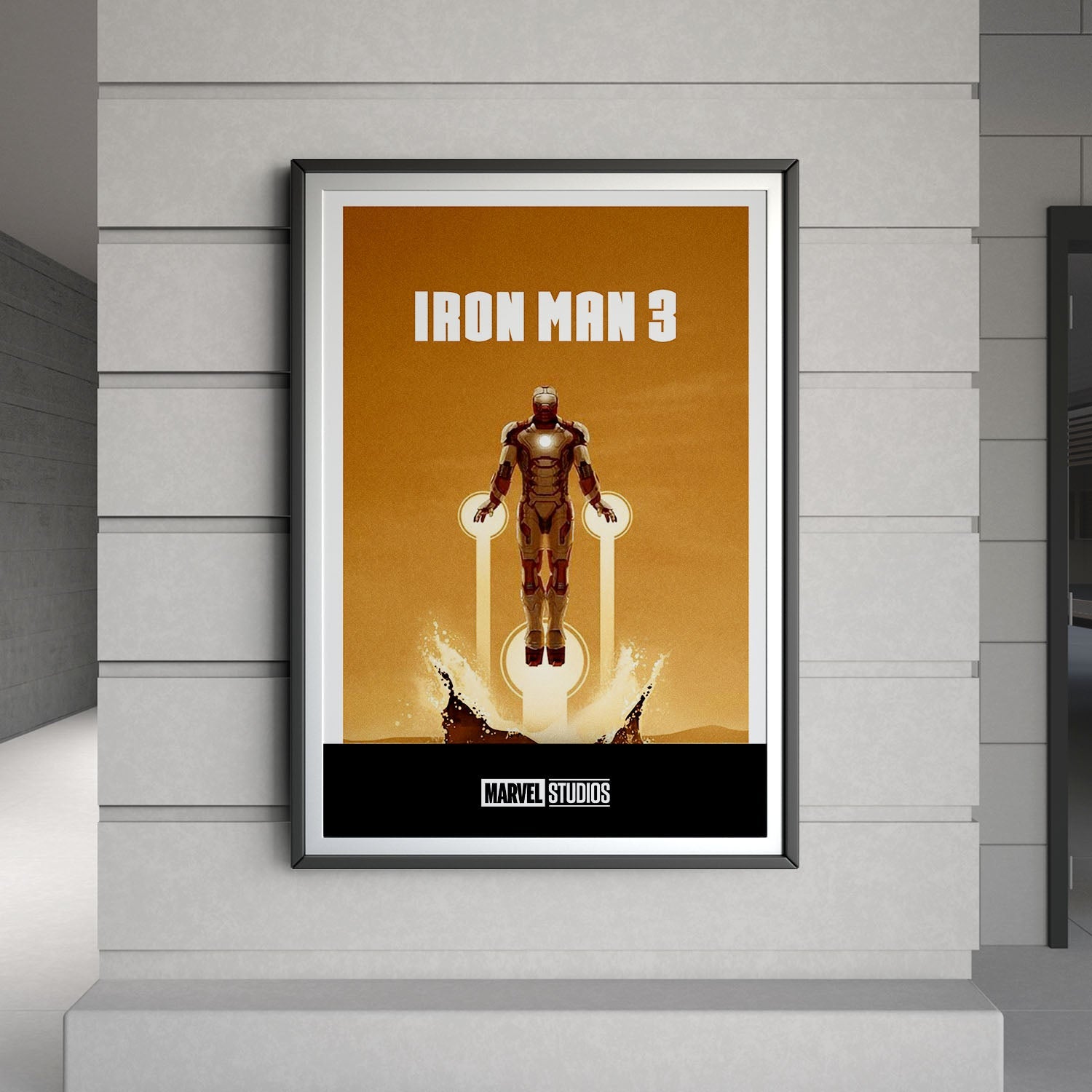 Flex Designs Poster Iron Man 3 Minimalist 8 x 10" Home Goods - Movie 2013 Movie Poster