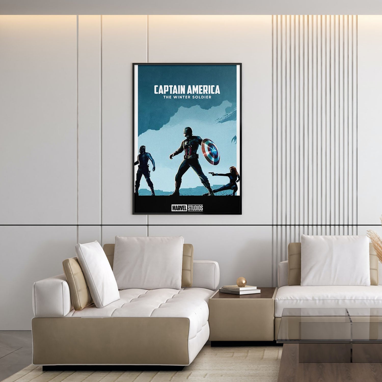 Flex Designs Poster Captain America The Winter Soldier Minimalist 5 x 7" Home Goods - Movie 2014 Movie Poster