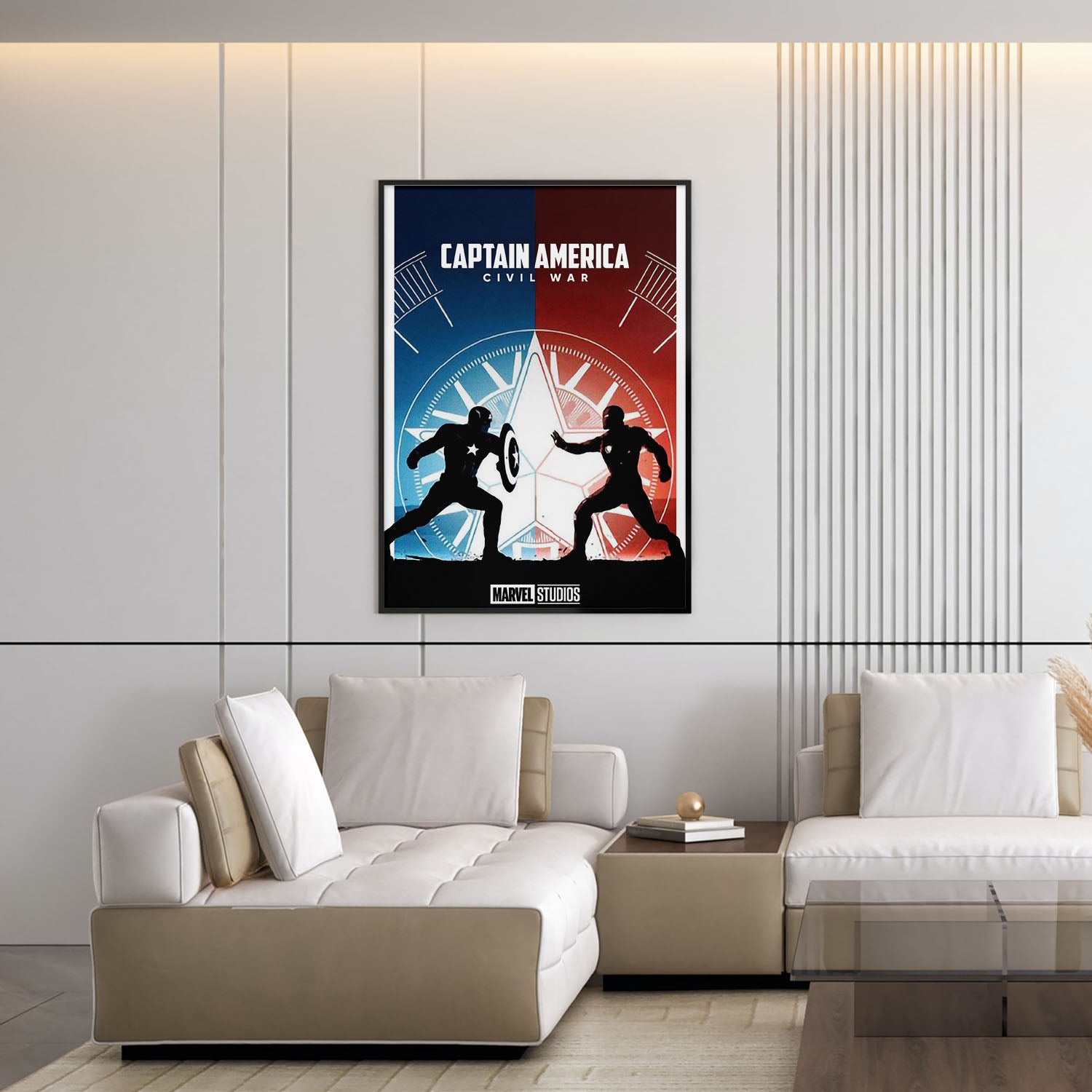 Flex Designs Poster Captain America Civil War Minimalist 5 x 7" Home Goods - Movie 2016 Movie Poster