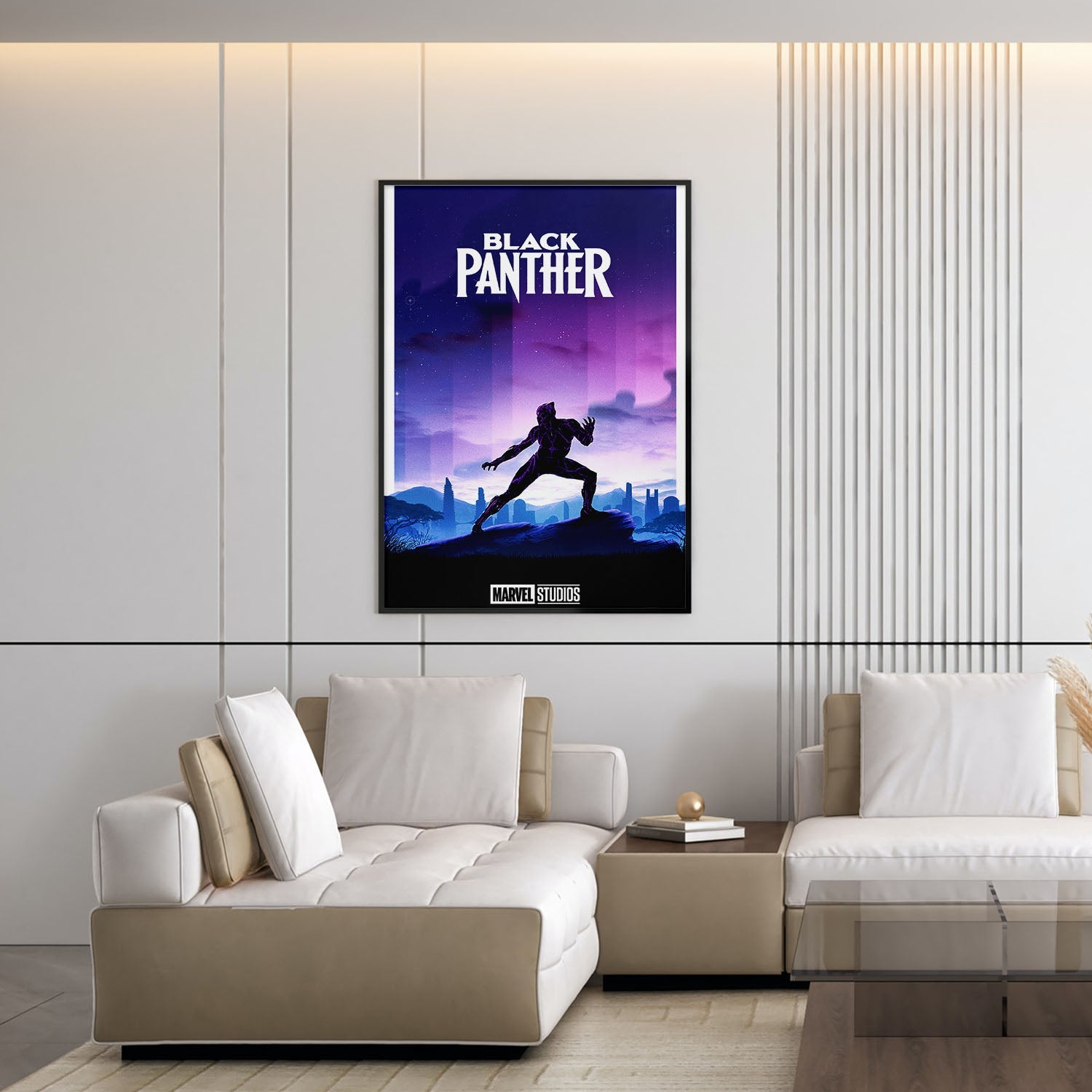 Flex Designs Poster Black Panther Minimalist 5 x 7" Home Goods - Movie 2018 Movie Poster