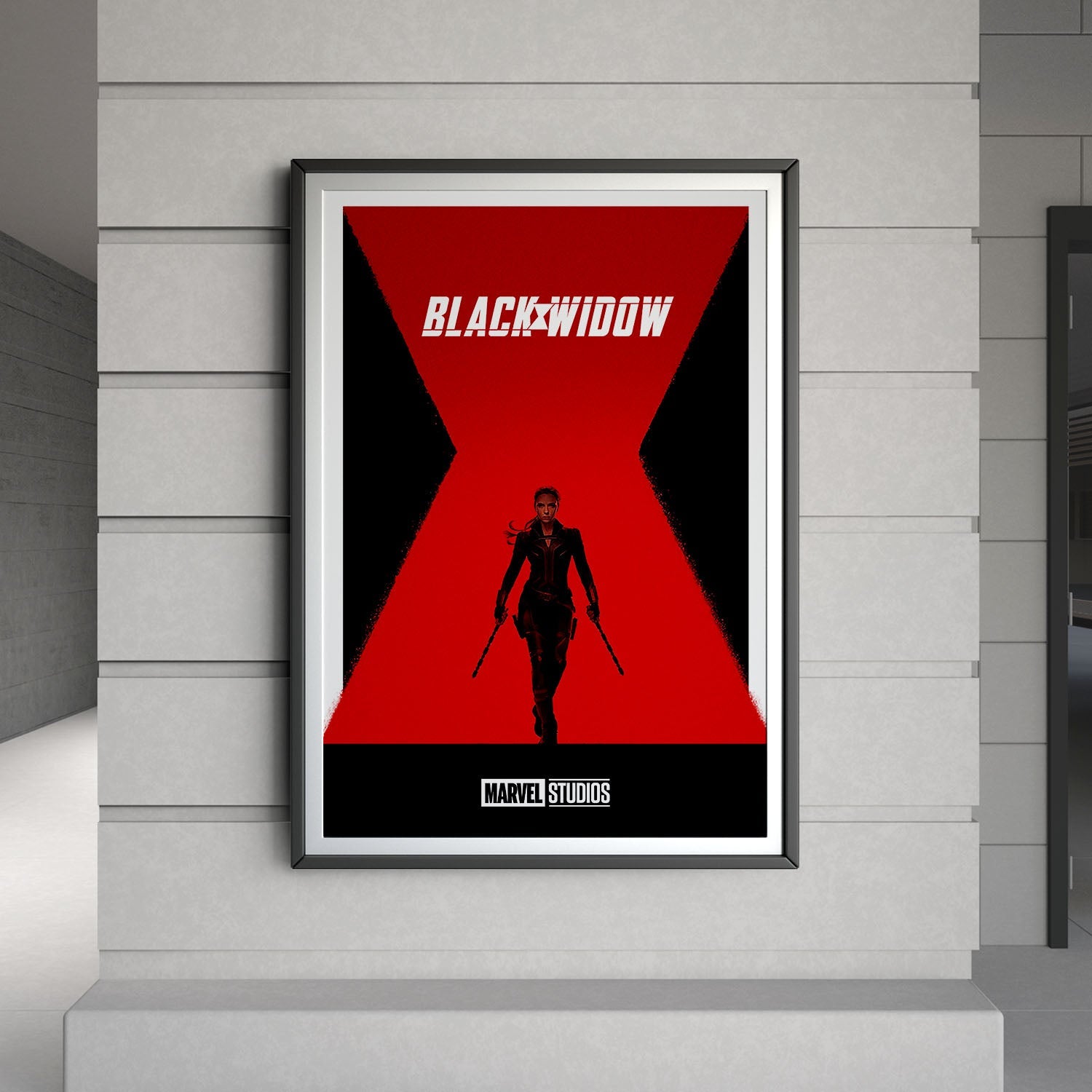 Flex Designs Poster Black Widow Minimalist 8 x 10" Home Goods - Movie 2021 Movie Poster
