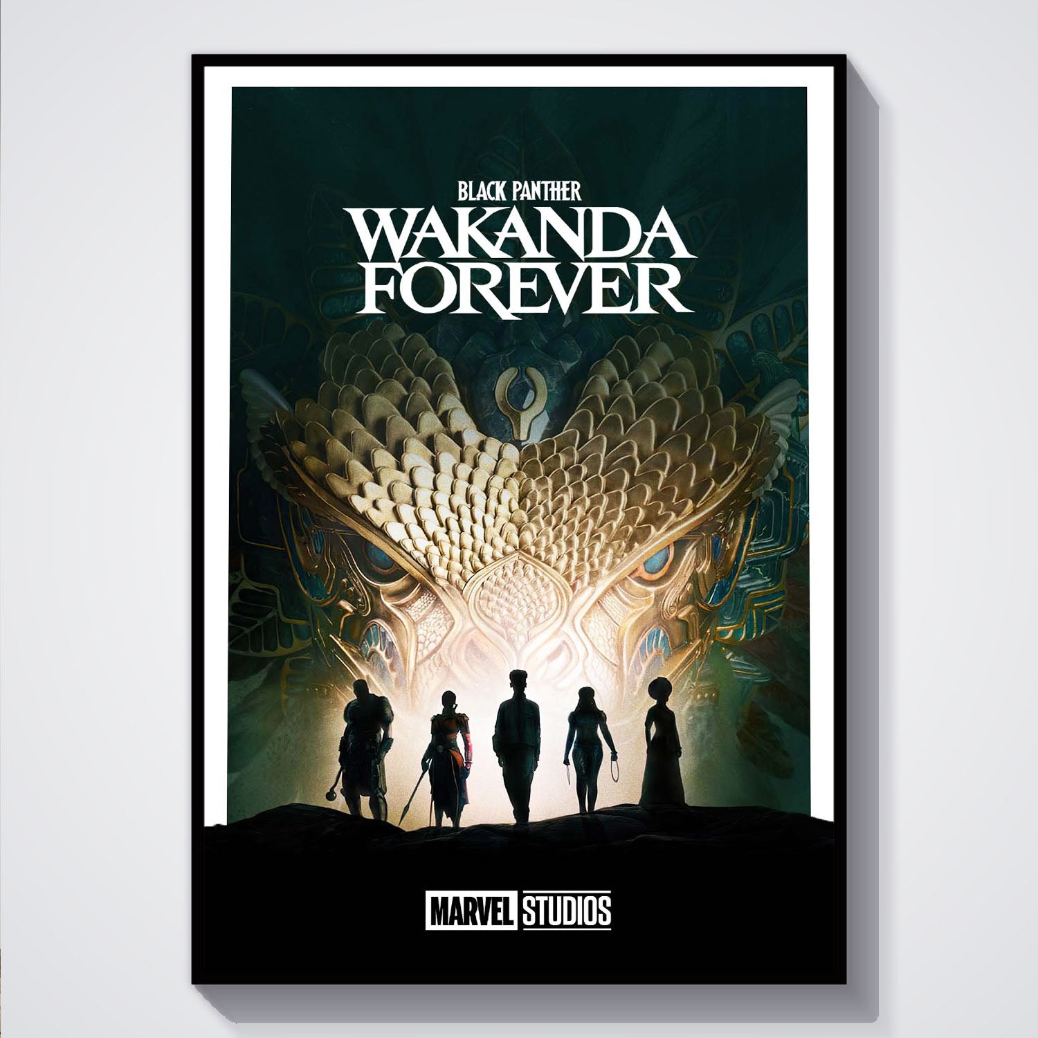 Flex Designs Poster Black Panther Wakanda Forever Minimalist 5 x 7" Home Goods - Movie 2022 Movie Poster