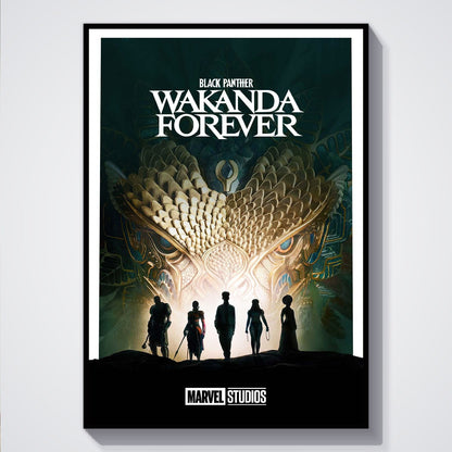 Flex Designs Poster Black Panther Wakanda Forever Minimalist 5 x 7" Home Goods - Movie 2022 Movie Poster