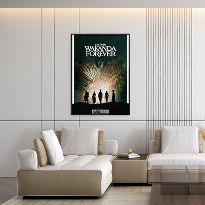 Flex Designs Poster Black Panther Wakanda Forever Minimalist 5 x 7" Home Goods - Movie 2022 Movie Poster
