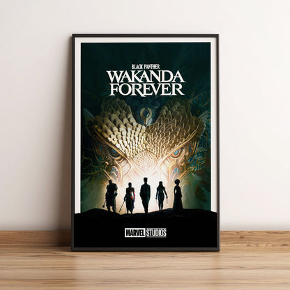 Flex Designs Poster Black Panther Wakanda Forever Minimalist 5 x 7" Home Goods - Movie 2022 Movie Poster