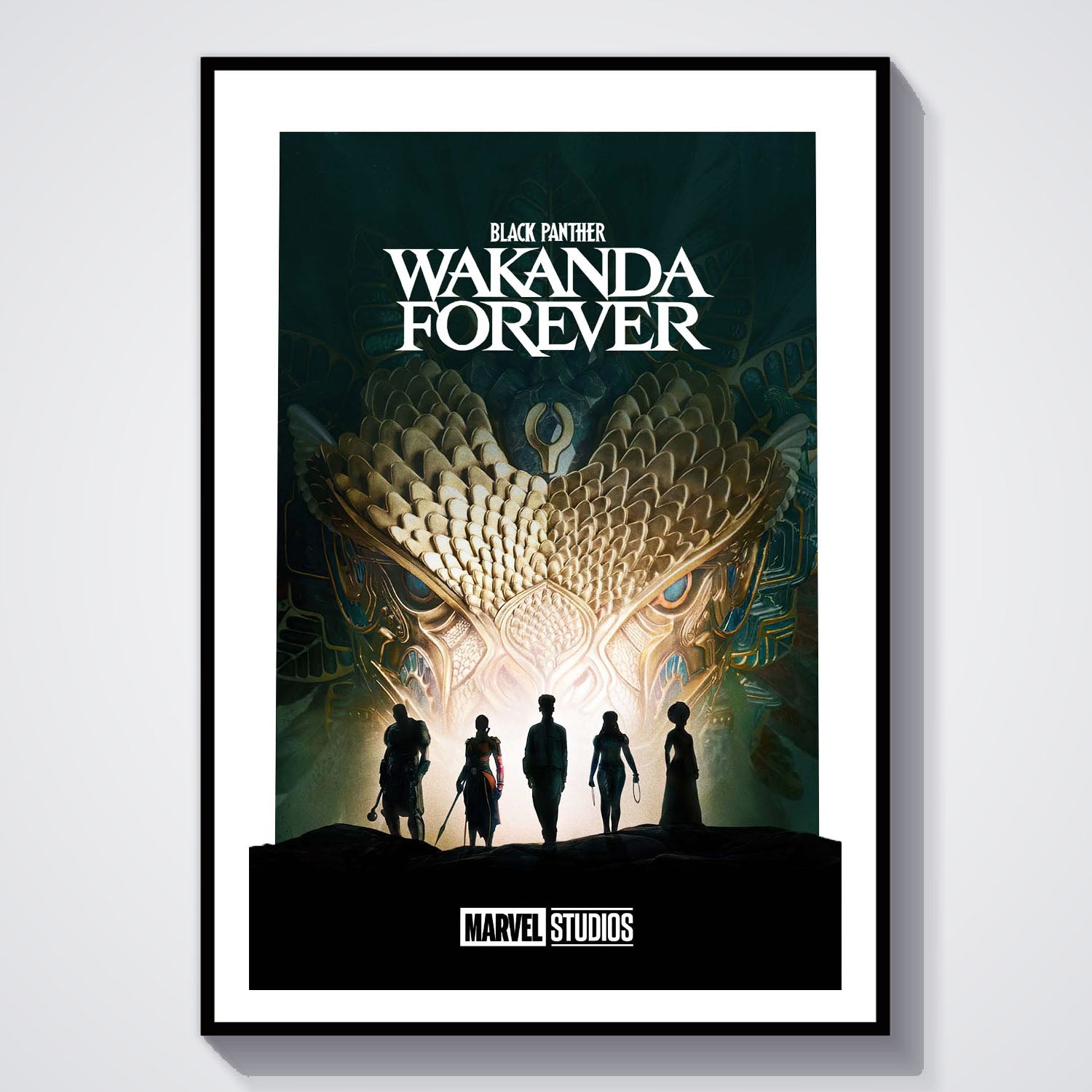 Flex Designs Poster Black Panther Wakanda Forever Minimalist 8 x 10" Home Goods - Movie 2022 Movie Poster