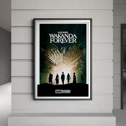 Flex Designs Poster Black Panther Wakanda Forever Minimalist 8 x 10" Home Goods - Movie 2022 Movie Poster