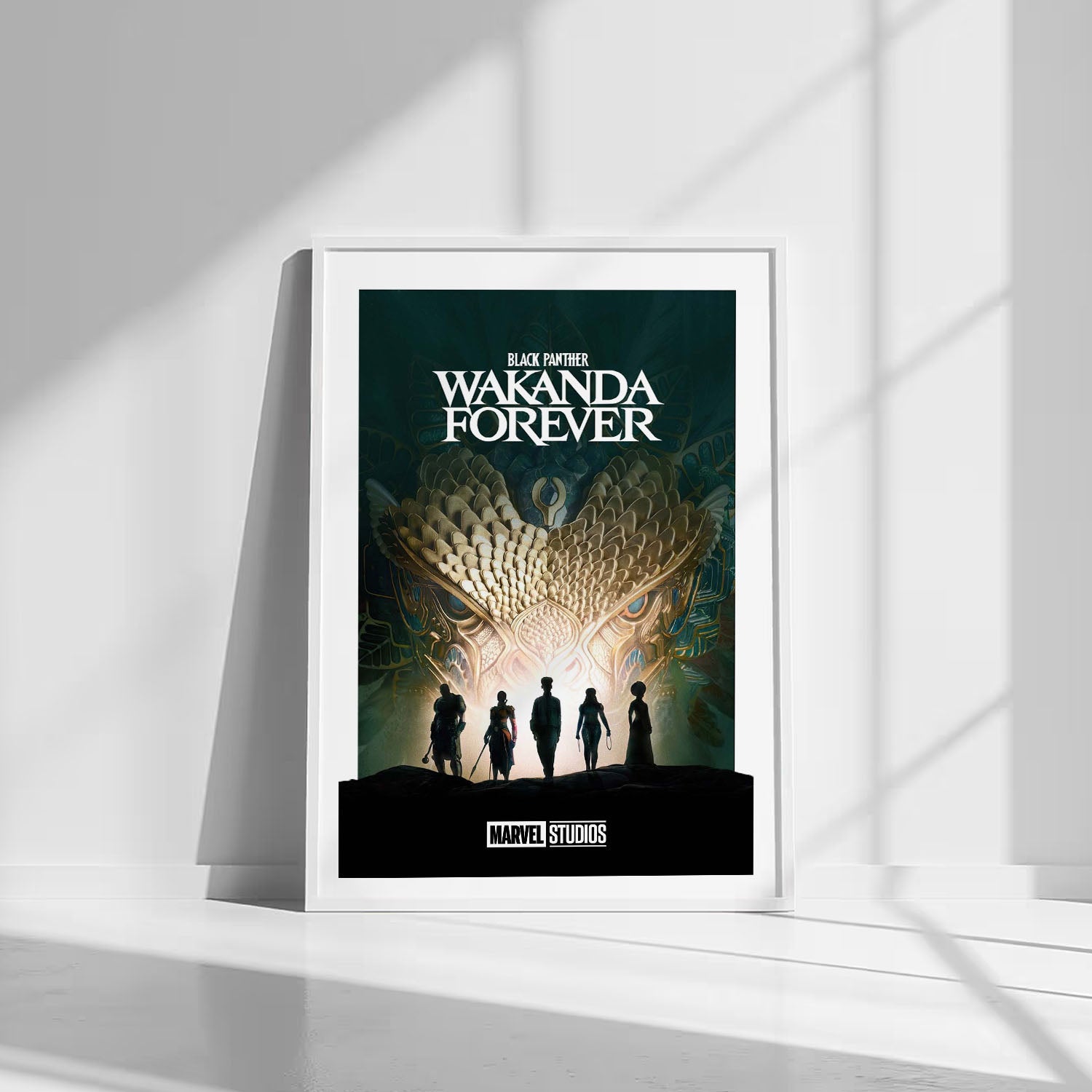 Flex Designs Poster Black Panther Wakanda Forever Minimalist 8 x 10" Home Goods - Movie 2022 Movie Poster