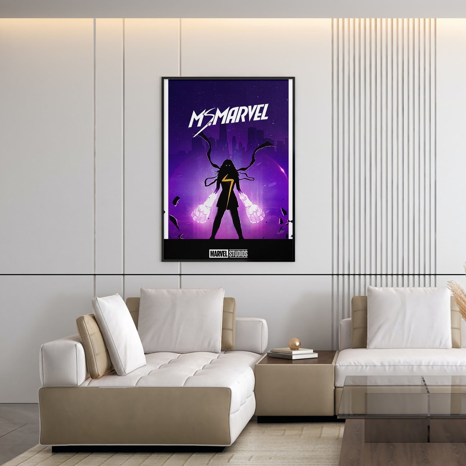 Flex Designs Poster Ms Marvel Minimalist 5 x 7" Home Goods - TV Show 2022 TV Show Poster