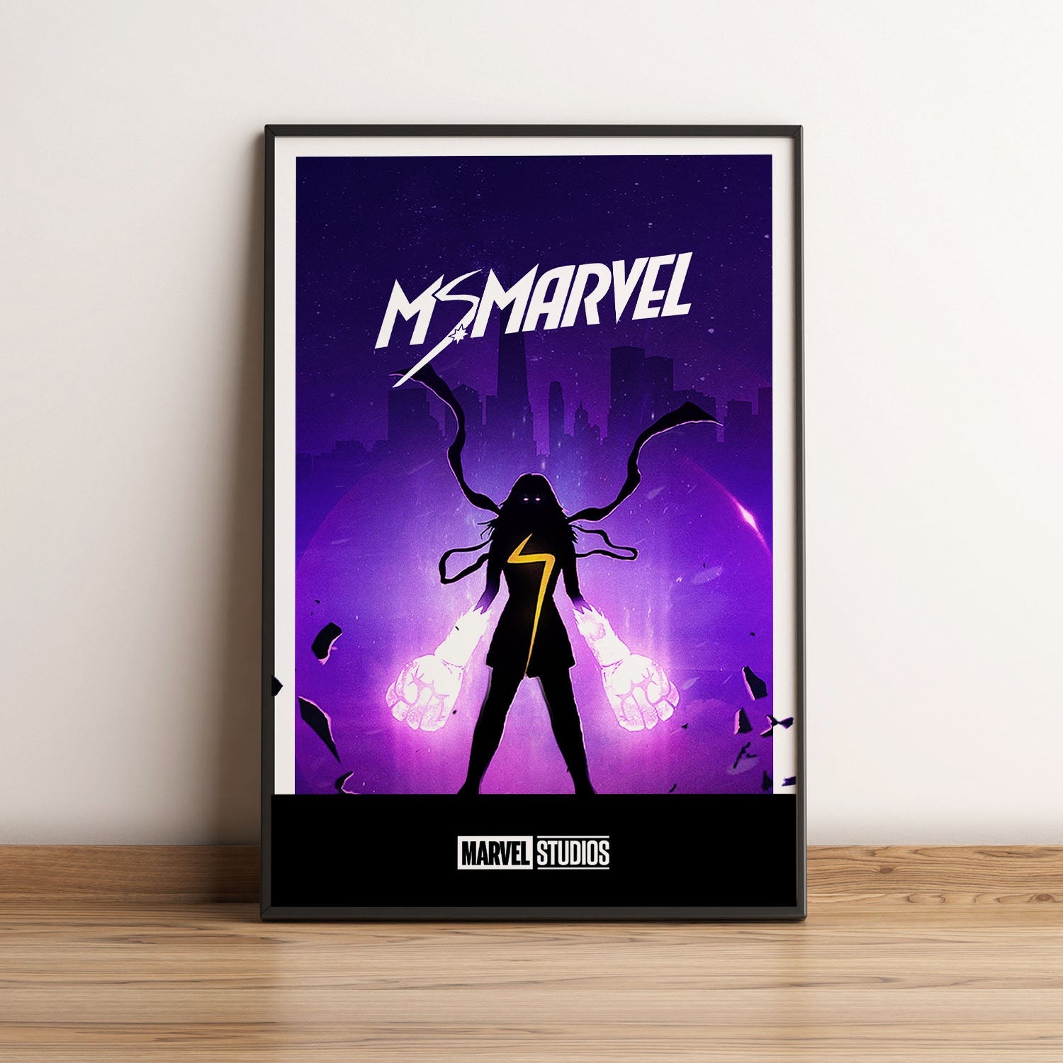 Flex Designs Poster Ms Marvel Minimalist 5 x 7" Home Goods - TV Show 2022 TV Show Poster