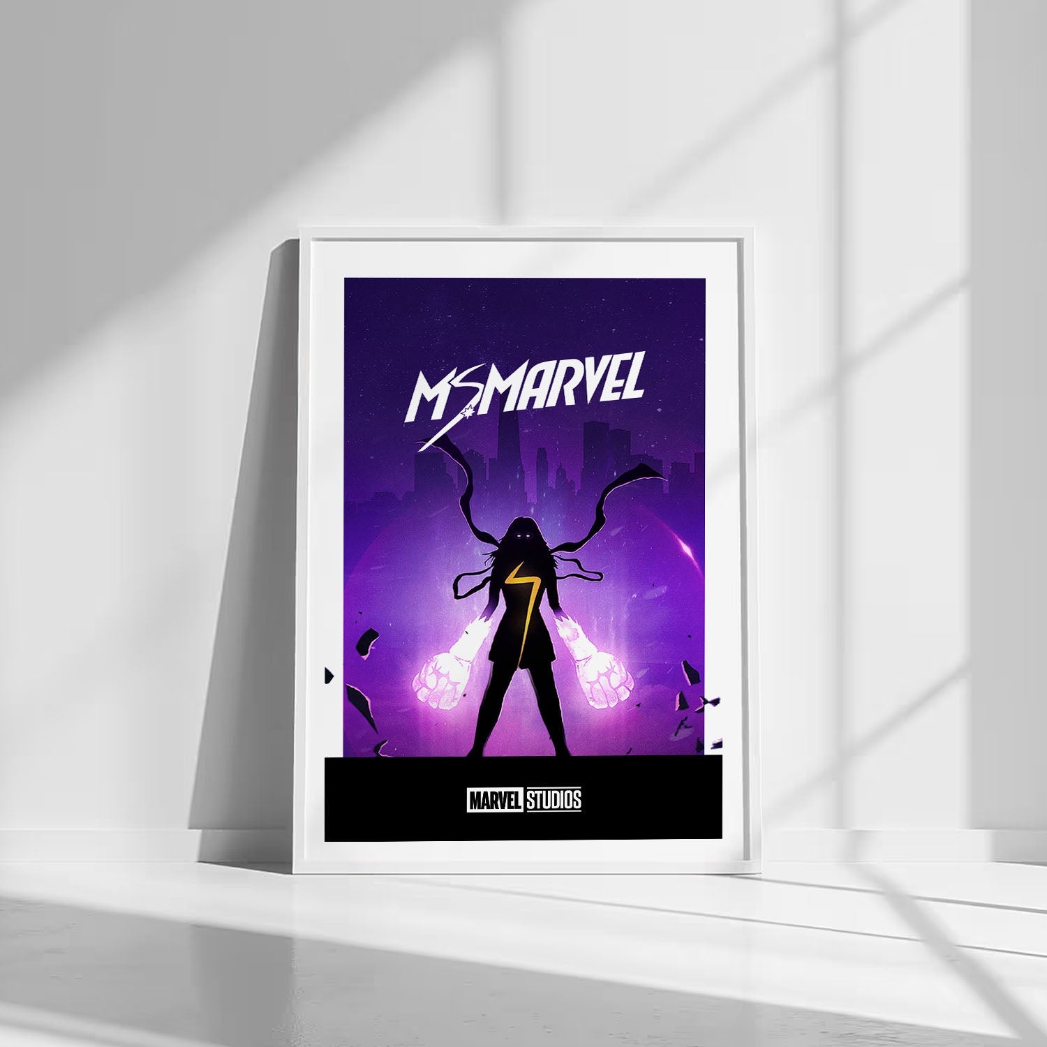 Flex Designs Poster Ms Marvel Minimalist 8 x 10" Home Goods - TV Show 2022 TV Show Poster