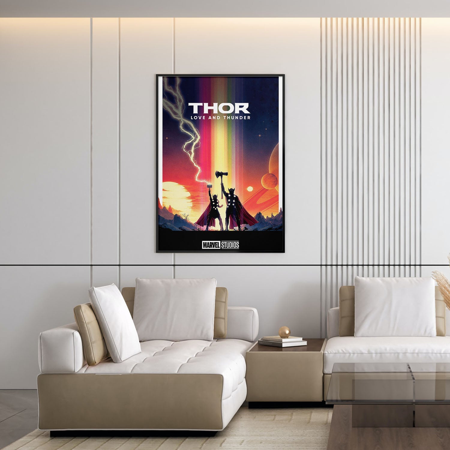 Flex Designs Poster Thor Love and Thunder Minimalist 5 x 7" Home Goods - Movie 2022 Movie Poster