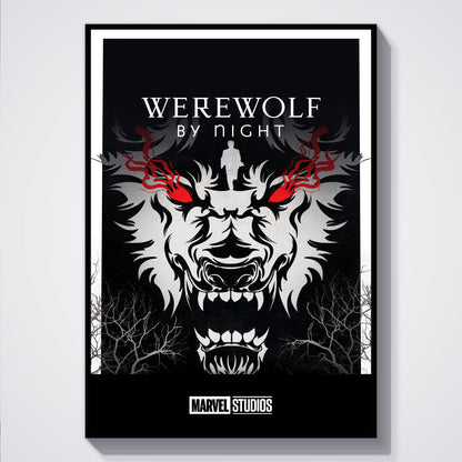 Flex Designs Poster Werewolf by Night Minimalist 5 x 7" Home Goods - TV Show 2022 TV Show Poster