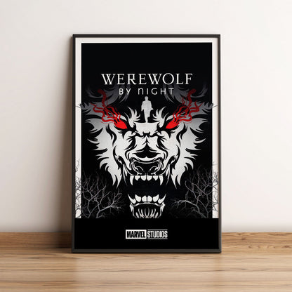 Flex Designs Poster Werewolf by Night Minimalist 5 x 7" Home Goods - TV Show 2022 TV Show Poster