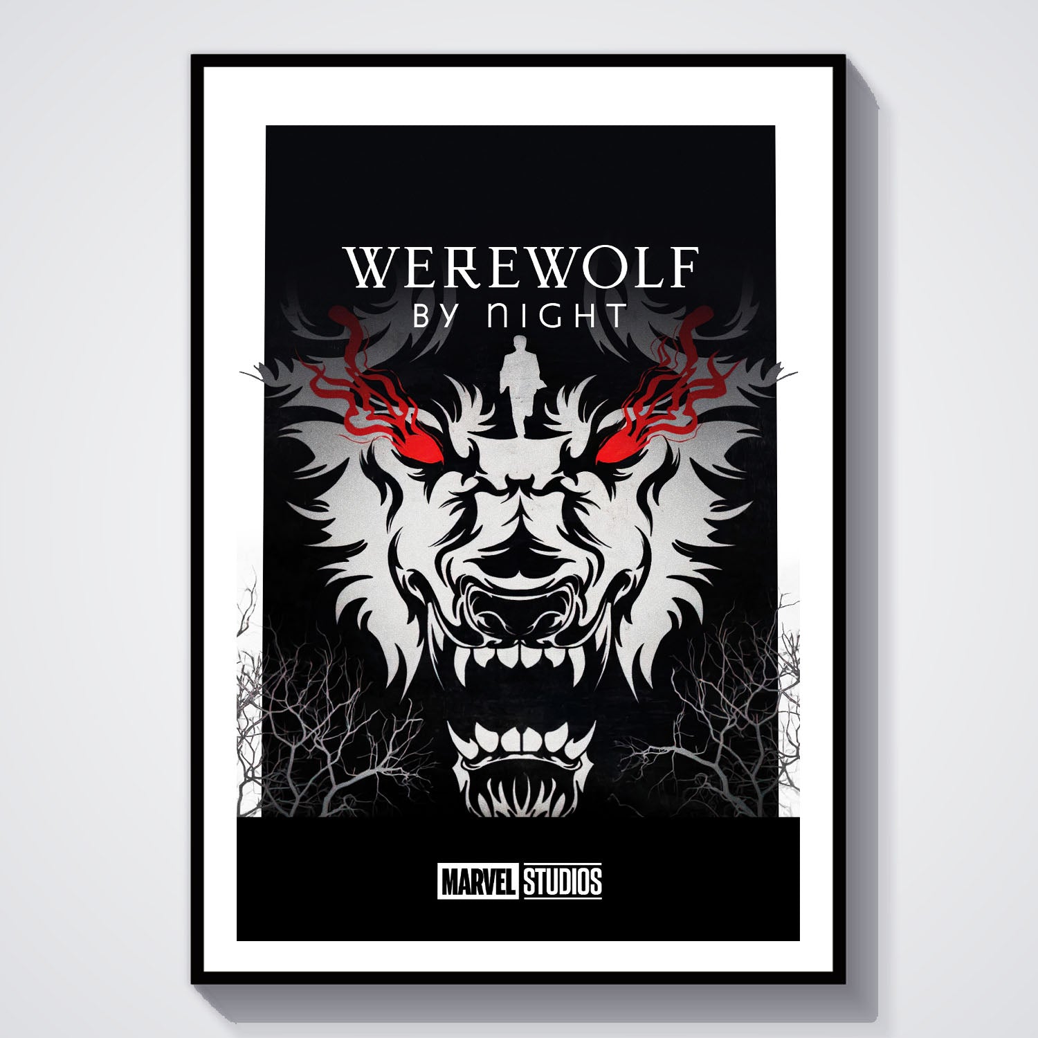 Flex Designs Poster Werewolf by Night Minimalist 8 x 10" Home Goods - TV Show 2022 TV Show Poster