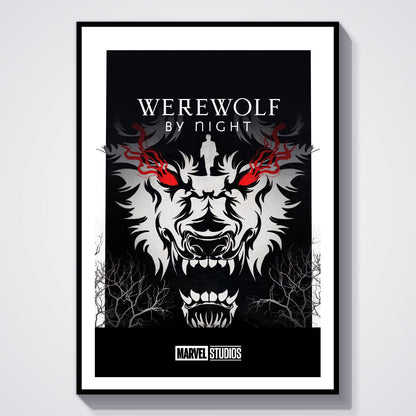 Flex Designs Poster Werewolf by Night Minimalist 8 x 10" Home Goods - TV Show 2022 TV Show Poster