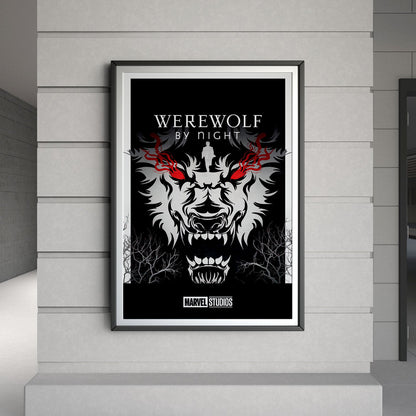 Flex Designs Poster Werewolf by Night Minimalist 8 x 10" Home Goods - TV Show 2022 TV Show Poster