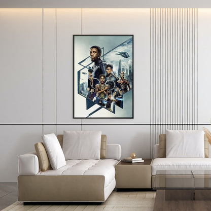 Flex Designs Poster Black Panther Textless 5 x 7" Home Goods - Movie 2018 Movie Poster