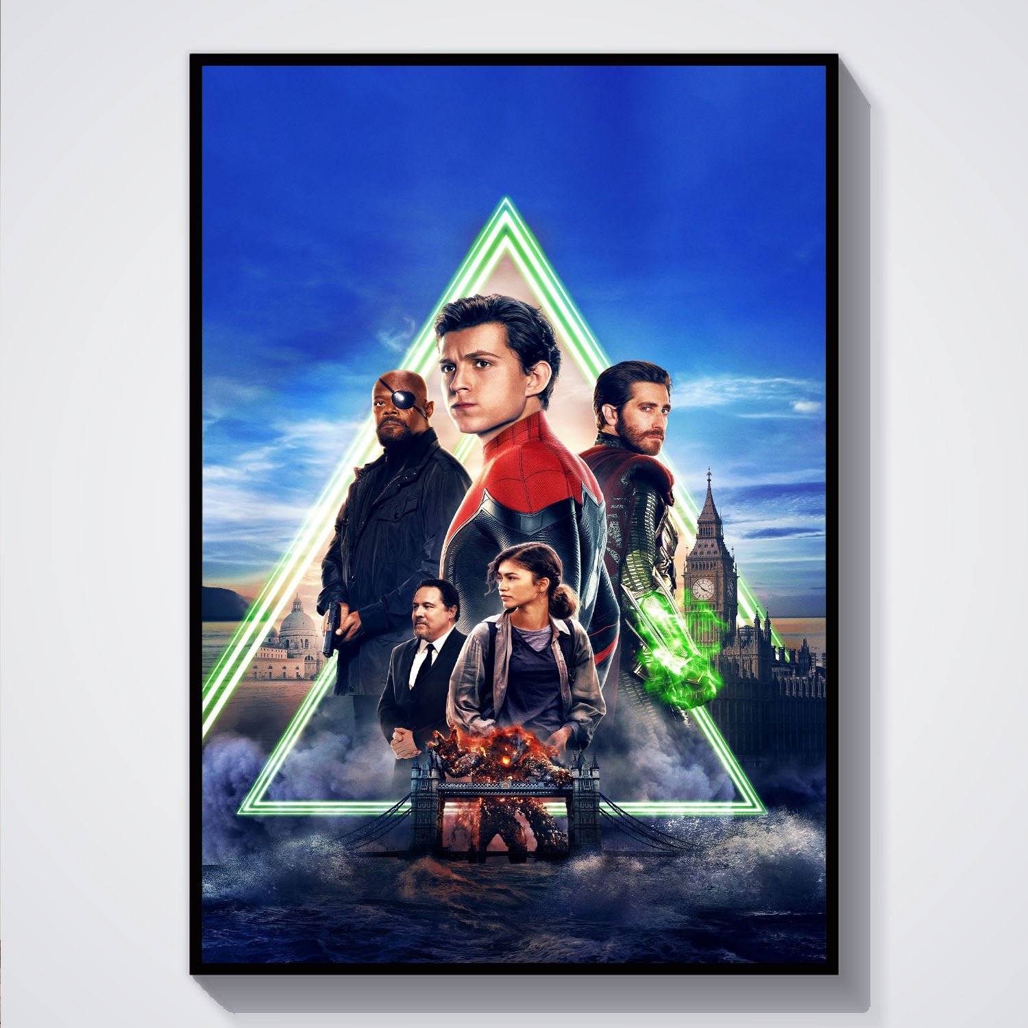 Flex Designs Poster Spider-Man Far From Home Textless 5 x 7" Home Goods - Movie 2019 Movie Poster