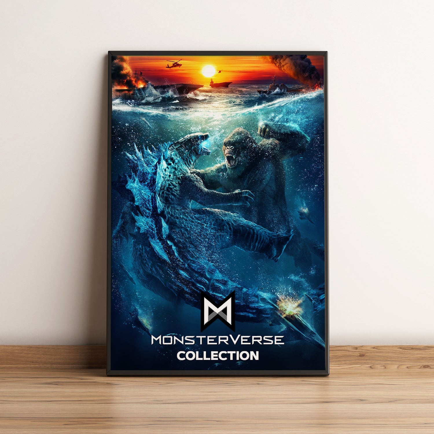 Flex Designs Poster Godzilla vs Kong Monsterverse 5 x 7" Home Goods - Movie 2021 Movie Poster