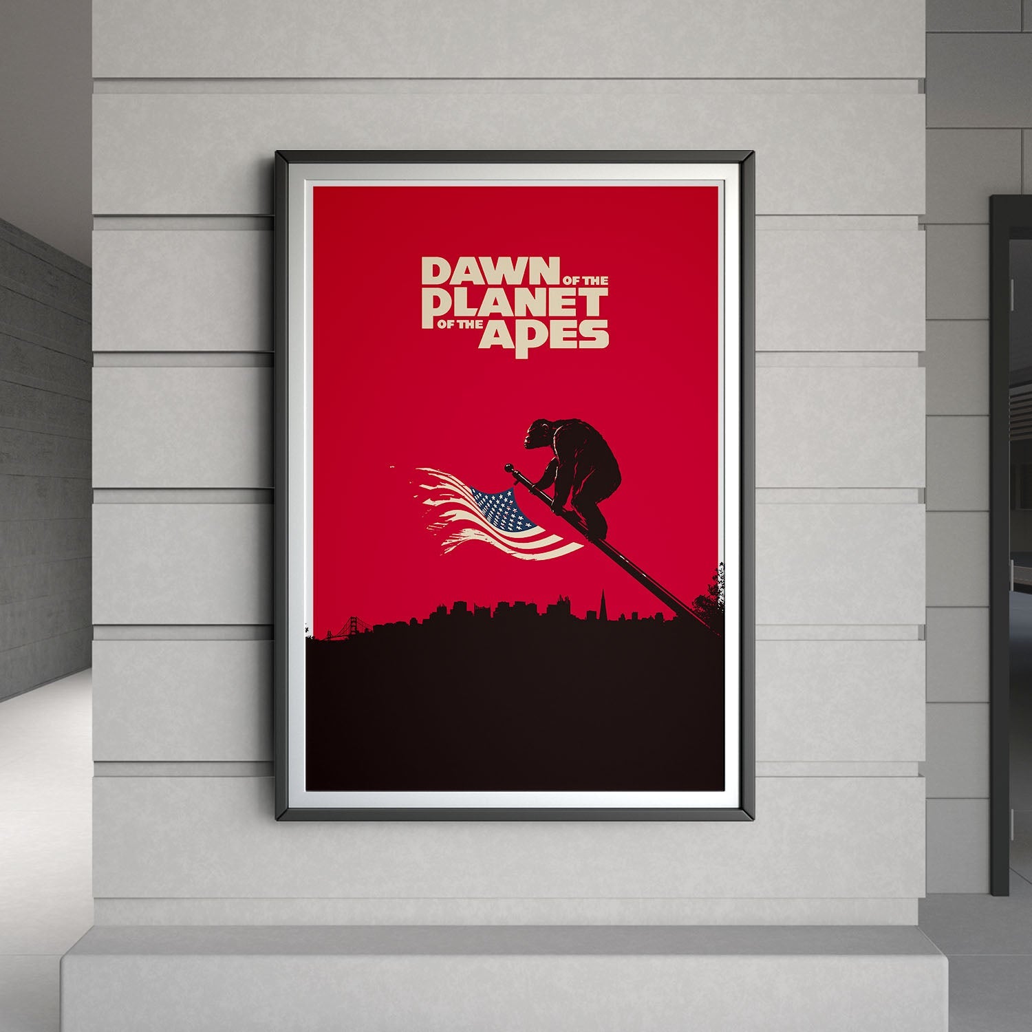 Flex Designs Poster Dawn of the Planet of the Apes Minimalist 8 x 10" Home Goods - Movie 2014 Movie Poster