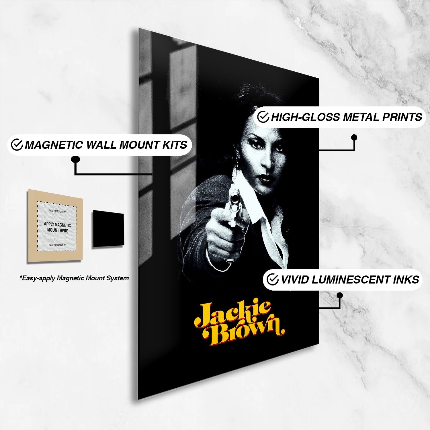 Flex Designs Metal Poster Jackie Brown 16 x 24" Home Goods - Movie 1997 Movie Metal Poster