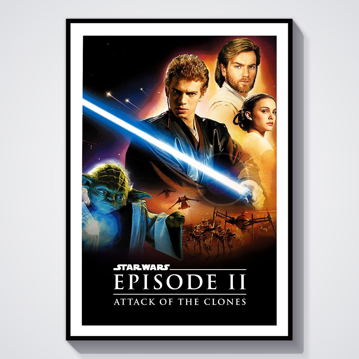 Flex Designs Poster Star Wars Episode II - Attack of the Clones 8 x 10" Home Goods - Movie 2002 Movie Poster