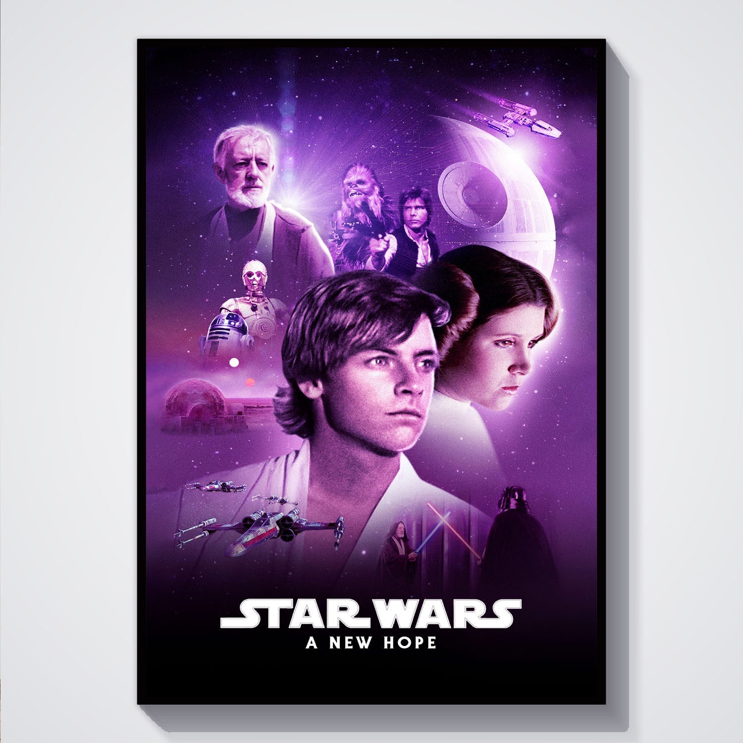 Flex Designs Poster Star Wars Episode IV - A New Hope Classic 5 x 7" Home Goods - Movie 1977 Movie Poster