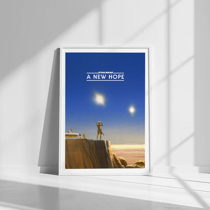 Flex Designs Poster Star Wars Episode IV - A New Hope Minimalist 8 x 10" Home Goods - Movie 1977 Movie Poster